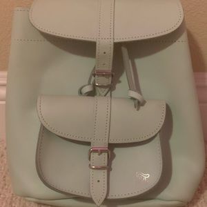 premium leather mint green backpack bag